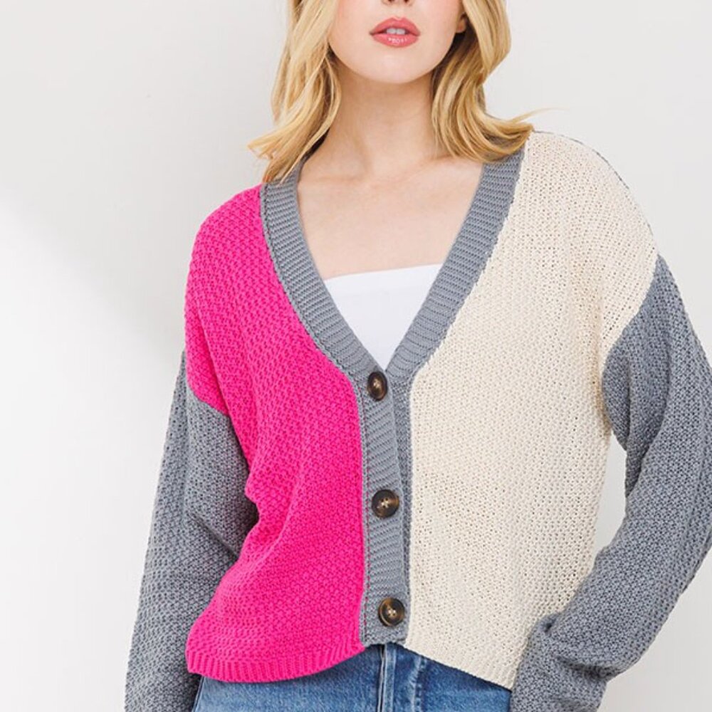 Color Block Cardigan - Picture 8 of 8